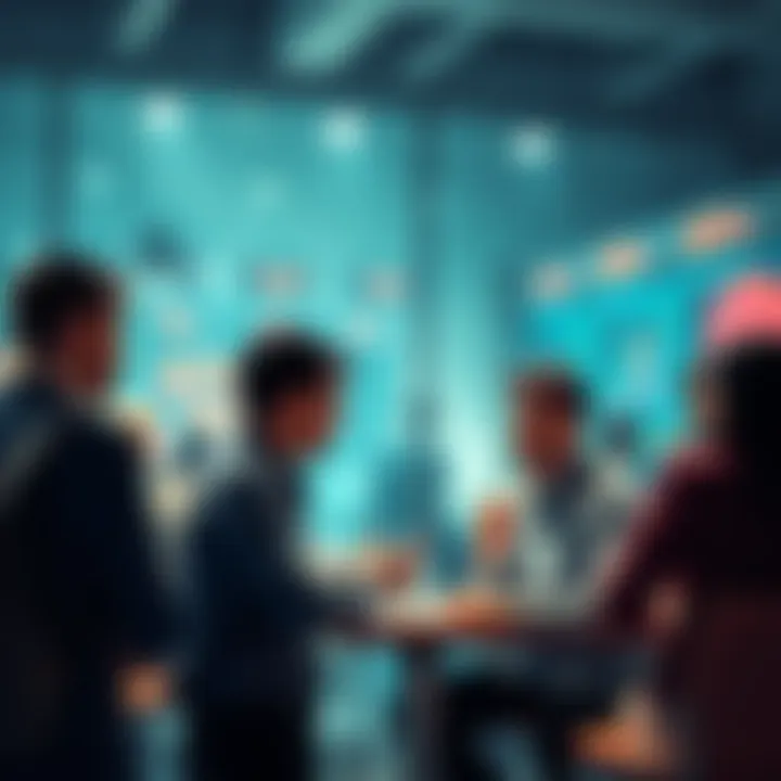 People engaged in discussion about trading tips and daily events