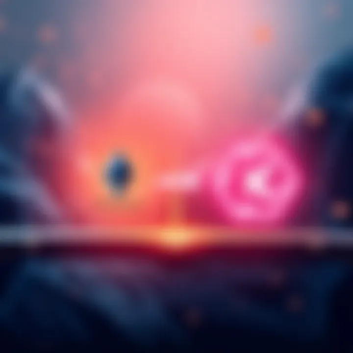 A graphic representation showing Ethereum and Solana logos connected by a bridge, symbolizing the transfer of assets between blockchains.