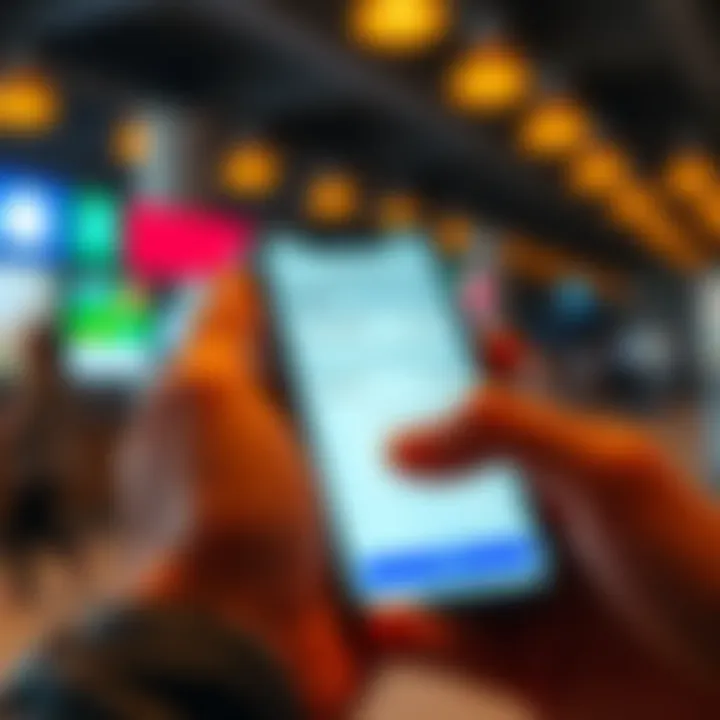 A person using a smartphone to deposit USDT from an Exodus wallet to a pay card, with a digital wallet interface visible on the screen.