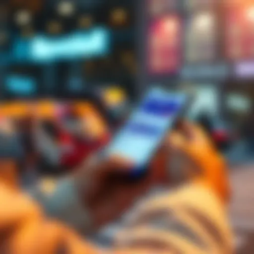 A person using a smartphone to manage money transfers into a Revolut account showing USD on the screen