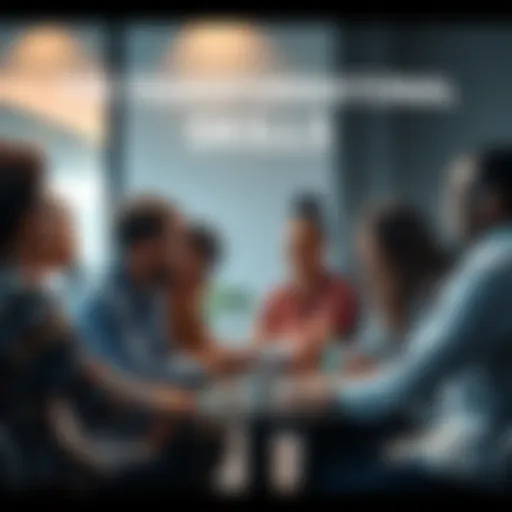 A group of diverse people engaging in a discussion about essential skills for personal and professional growth.