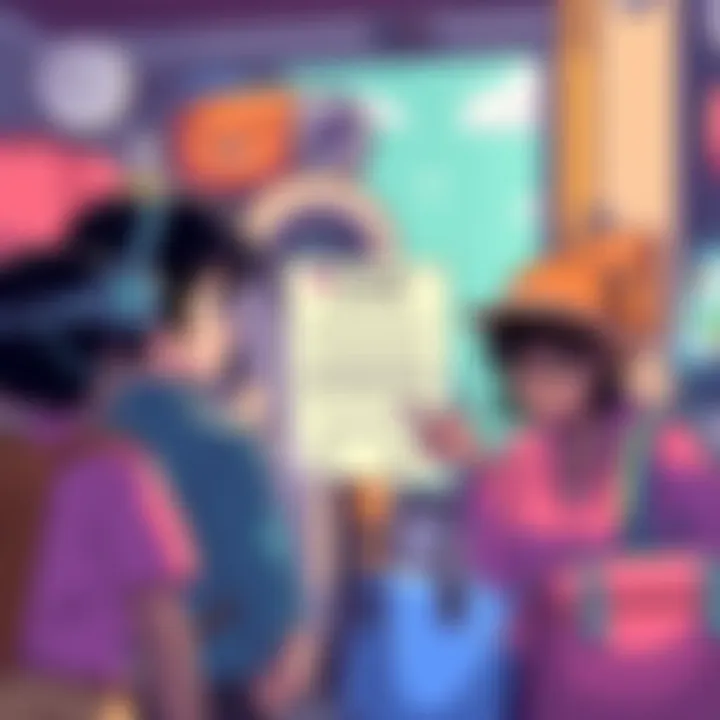 Illustration showing a sad group of Smart Diamond members looking at a notice about reduced bonuses from Travala, with travel-related items in the background.