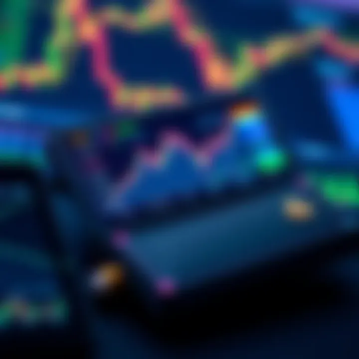 A Trezor hardware wallet displayed with graphs showing cryptocurrency investments and cost basis tracking.