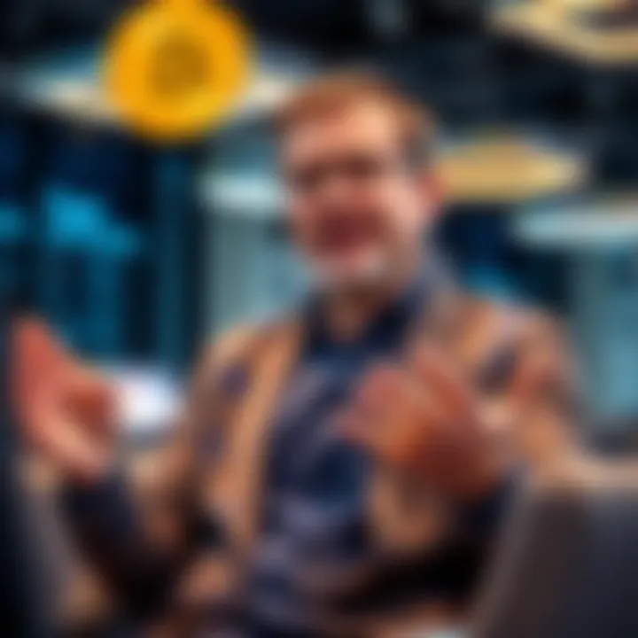 Trezor's CTO Tomáš Sušánka explaining the risks of quantum computing on Bitcoin security during a session.