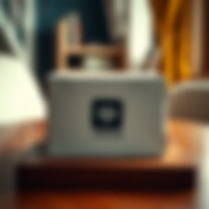 Trezor delivery package A plain and unmarked box that might contain a Trezor device, placed on a wooden table