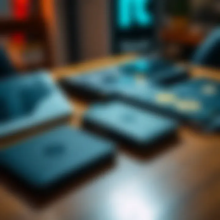 A close-up view of Trezor hardware wallets with packaging, highlighting potential counterfeit concerns, on a wooden table