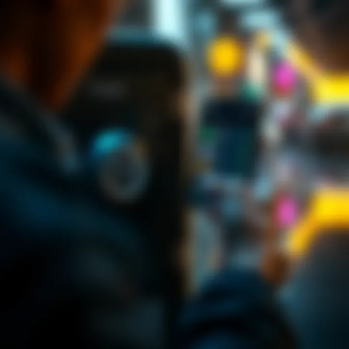 A person using the Trezor Safe 5 with an iPhone app, showing cryptocurrency transactions on the screen.