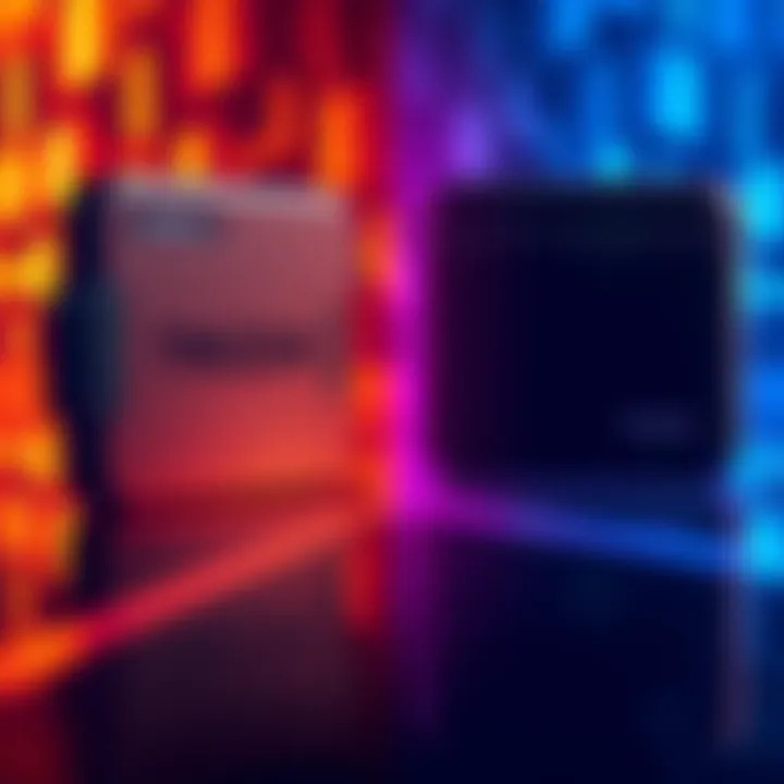 A side-by-side view of Trezor Safe 7 and Trezor One hardware wallets, highlighting their differences in design and features, with a focus on the Safe 7's advanced security elements.