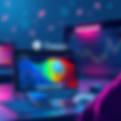 Illustration showing new features of Trezor Suite update, including cross-device syncing and improved trading interface