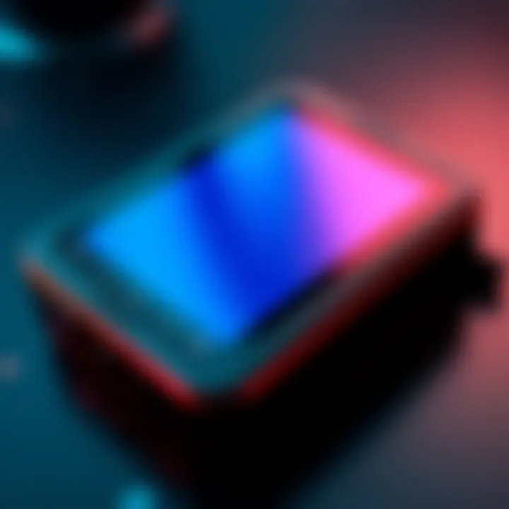 A close-up of a Trezor 7 with a blank touchscreen, indicating malfunction during use