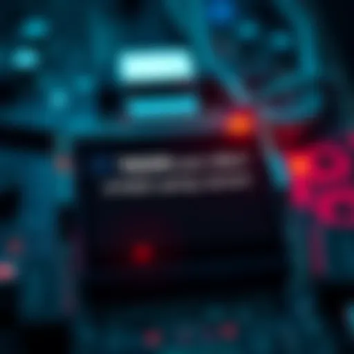 Trezor device showing alert message about STM32 issues