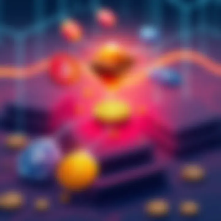 Illustration showing various Trezor wallets linked with Bitcoin and Dogecoin symbols, highlighting the connection through a common seed.