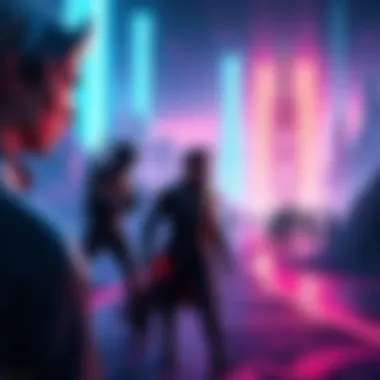 Scene from Tron Ares depicting futuristic visuals and characters in a digital landscape