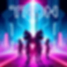 A vibrant scene from Tron Legacy showcasing its unique digital world and characters