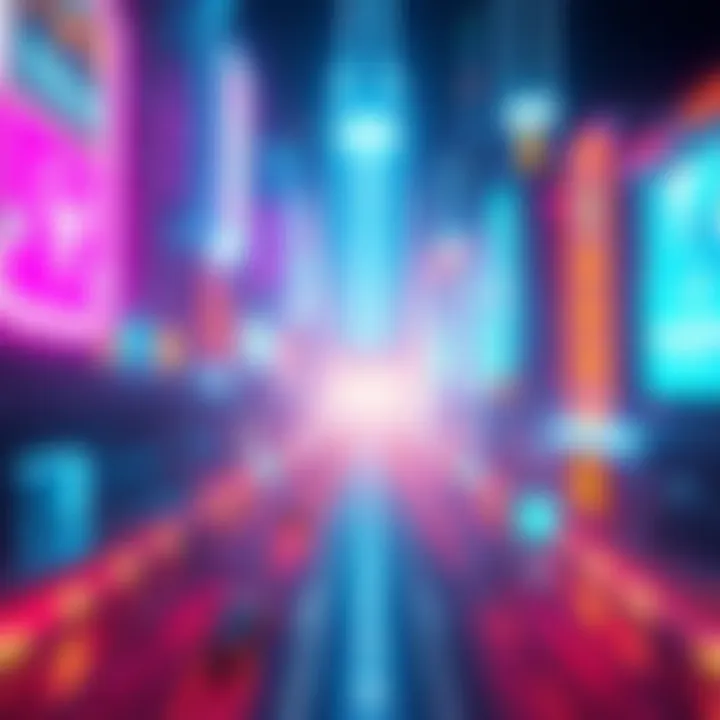 A vibrant image showing a futuristic cityscape from Tron: Ares with bright neon lights, depicting its popularity on Disney+
