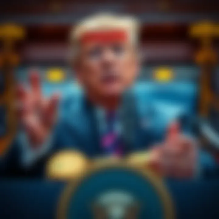 President Trump making a speech about cryptocurrency and the financial system