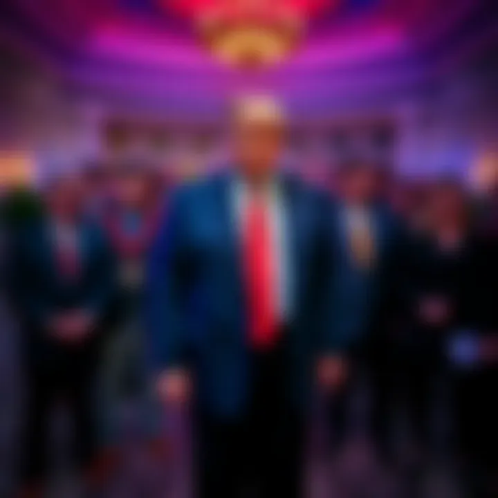 President Trump stands with cryptocurrency contest winners at Mar-a-Lago, celebrating their achievements in the crypto world.