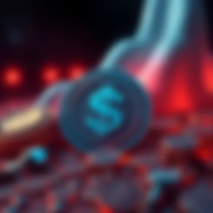 A graphic showing Trump’s crypto project symbol and a dollar sign, representing a $50 million loan against its token.