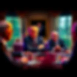 President Trump converses with leaders from Coinbase and Ripple at a round table about crypto regulations