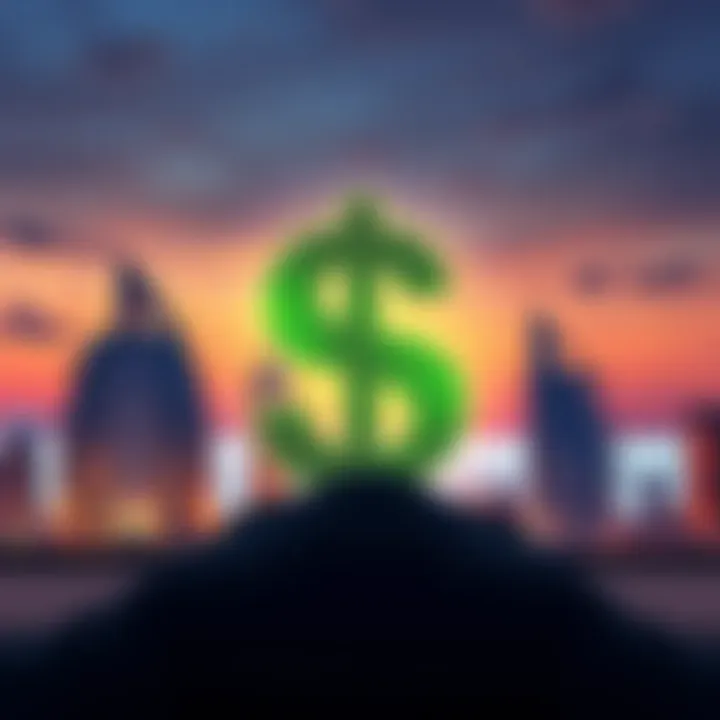 Trump's Family Dollar Funding Illustration showing a dollar symbol alongside Abu Dhabi skyline and financial buildings, suggesting hidden funding and regulatory connections.