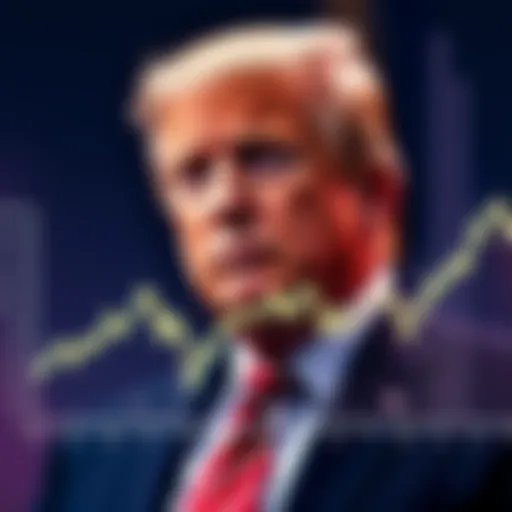 Visual representation of Donald Trump next to a chart showing earnings and losses from the memecoin market, highlighting the stark difference between his profit and investor losses.