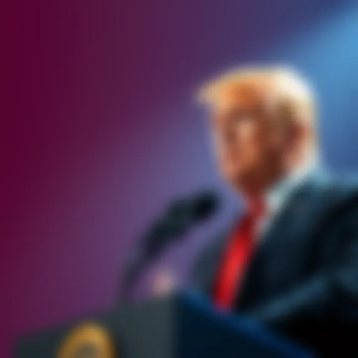 President Trump addressing the crowd with a serious expression about 9/11 comments