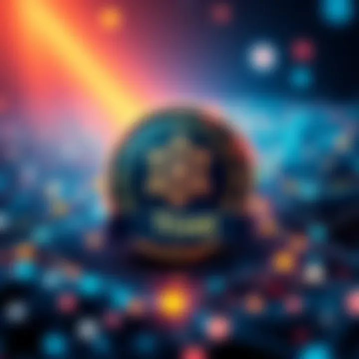 Trust Token Launch on Hedera An illustration depicting the Trust token symbol with a Hedera blockchain backdrop, highlighting the excitement in the crypto community.