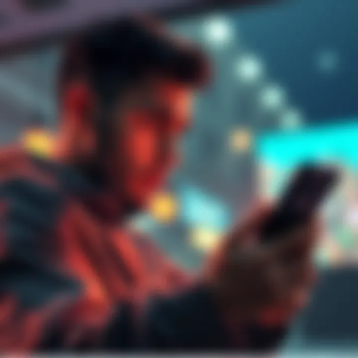 A user looking concerned while using Trust Wallet on a smartphone, reflecting issues with smart contract calls