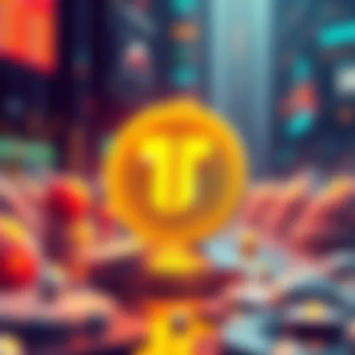 An illustration showing the TrustChain logo alongside visual elements representing liquidity pools and reputation scoring.