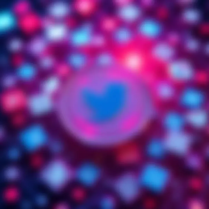 A digital representation of a Twitter token surrounded by social media icons, symbolizing its potential impact on the platform and users.