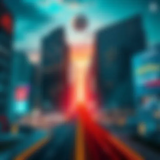 A city scene showing two diverging paths, symbolizing choices and changes in life decisions.