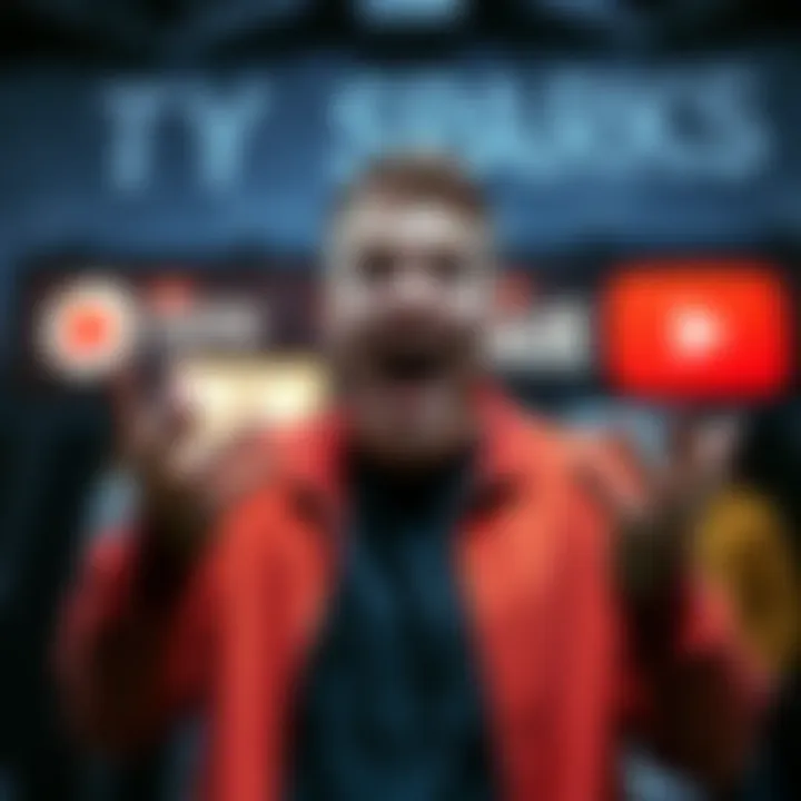 Ty Sparks New YouTube Video Announcement Ty Sparks appears excited in front of his YouTube channel, hinting at major changes with expressive gestures.