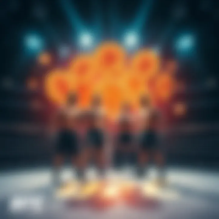 UFC Fighters Receiving Cryptocurrency Payments UFC fighters standing in the octagon with digital currency symbols in the background, highlighting new payment method