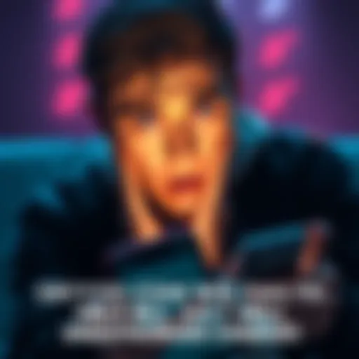 A worried person looking at a smartphone showing unexpected payment notifications