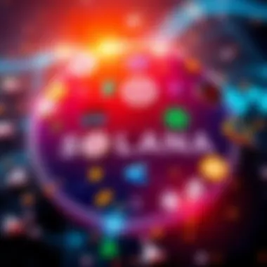 A graphic showcasing various logos of underrated projects in the Solana ecosystem, symbolizing growth in DeFi and consumer applications.