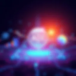 Illustration showing ADI Chain technology powering Predictstreet, with graphics depicting blockchain and data security.