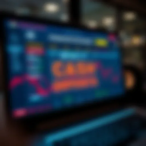 A close-up of a computer screen showing a brokerage account with sudden cash deposits, highlighting the financial anomaly