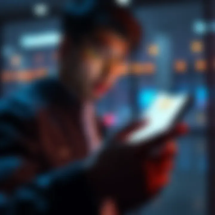 A person looking at an email on their phone, surprised by the content about Coinkite