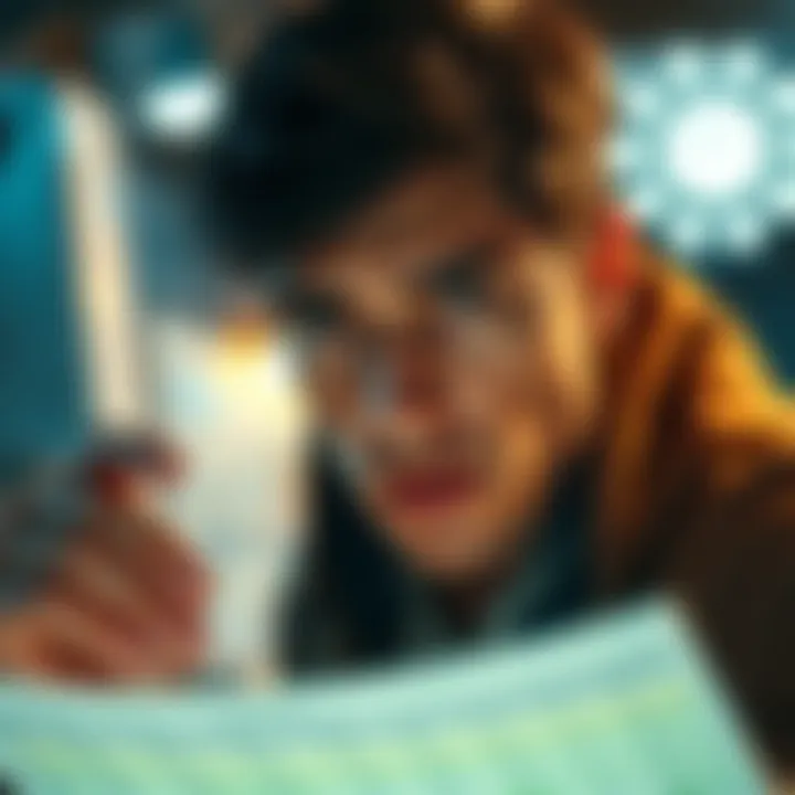 A person looks puzzled at their financial ledger filled with unexpected entries from unknown platforms.