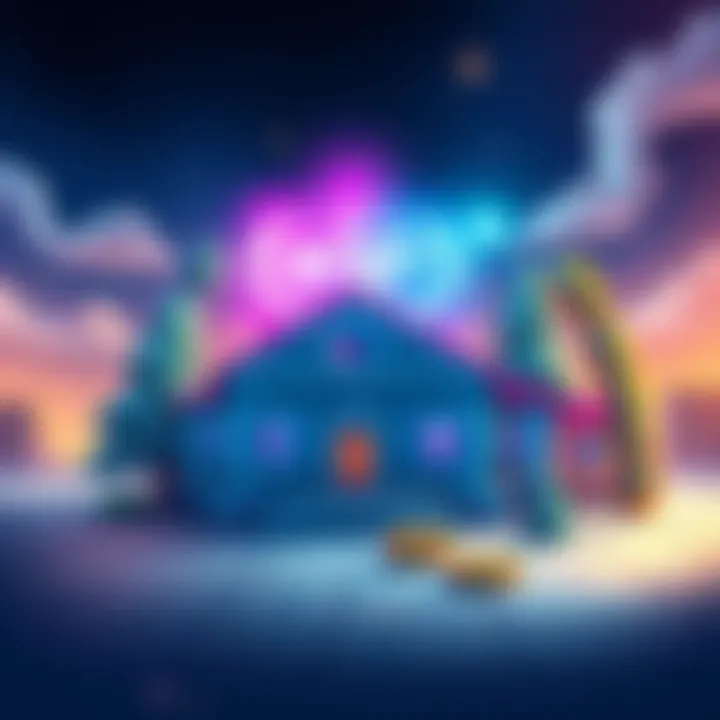 Illustration showing UNICEF's logo with visuals of cryptocurrency and a school, representing innovative funding methods for education.