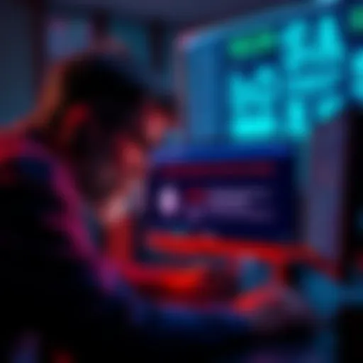 A frustrated user looking at their computer screen with an error message about ETH swap on Uniswap, showing Coinbase wallet connection problems