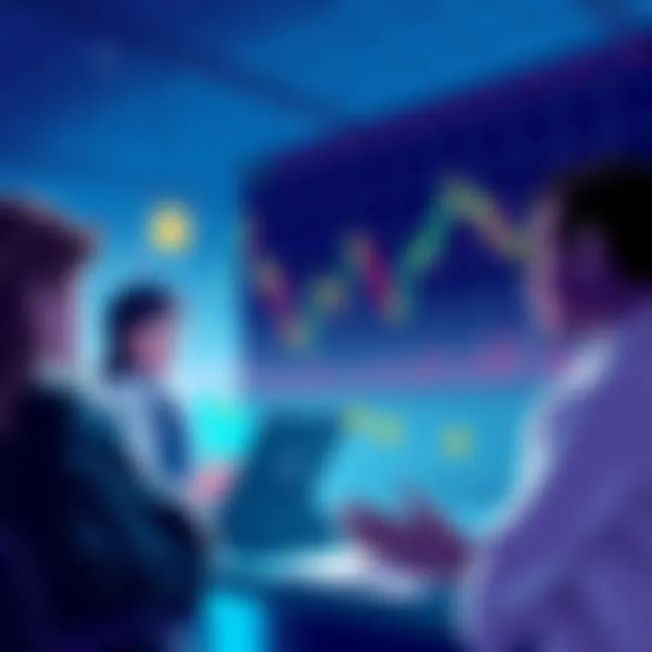 An illustrated update showing people discussing missing coin graphs with charts in the background