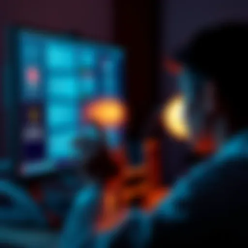 A person looking at various upgrade choices on a computer screen, contemplating their options.