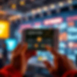 A person holding a digital device showing V2 token upgrade options