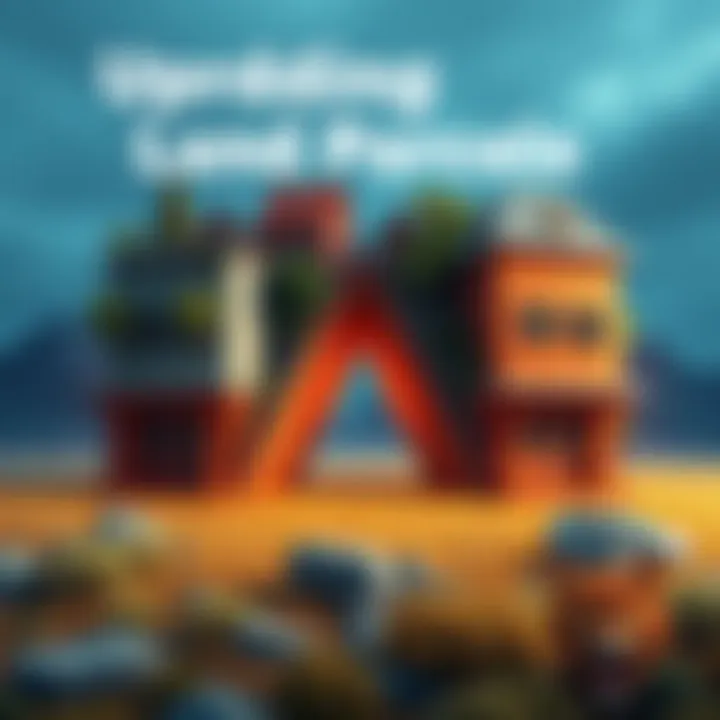 A visual of land parcels, with a common parcel on one side and a legendary parcel on the other, showing their potential income and upgrade costs, representing the debate around land upgrades.