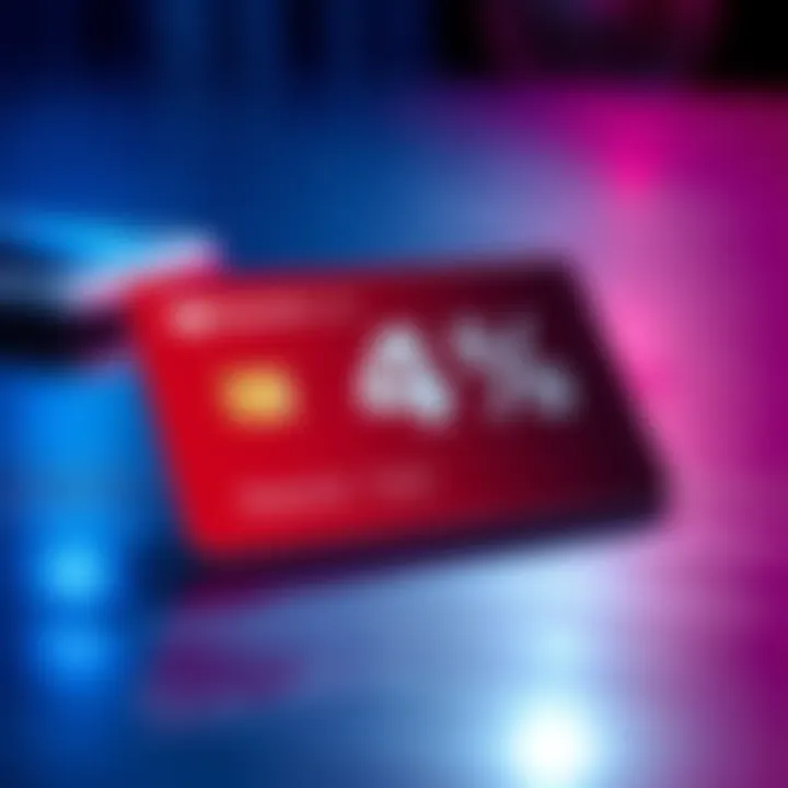 An Uphold Card lying on a table with a graphic showing rewards, hinting at its 4% claims and potential limitations