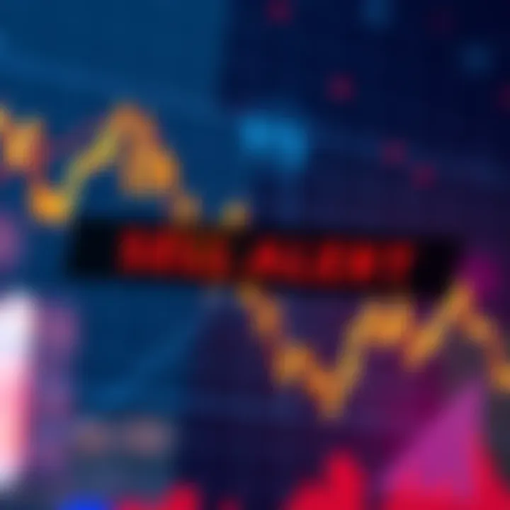 Graphic showing a sell alert for Solana with a falling price trend and a $75 buy order highlighted.