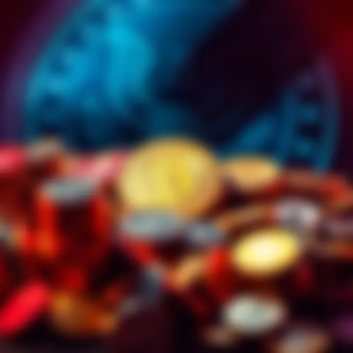 A visual representation of the US government seizing cryptocurrency, depicting a large amount of digital coins and a government seal in the background.