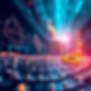 A graphic showing a visual representation of quantum technology, highlighting its importance for cybersecurity and data protection against threats like Bitcoin.