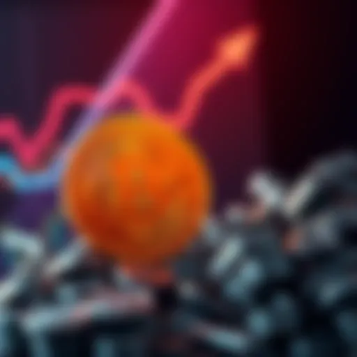 A graphic showing an upward trend in USD reserves alongside a stable Bitcoin symbol, indicating financial growth and stability.